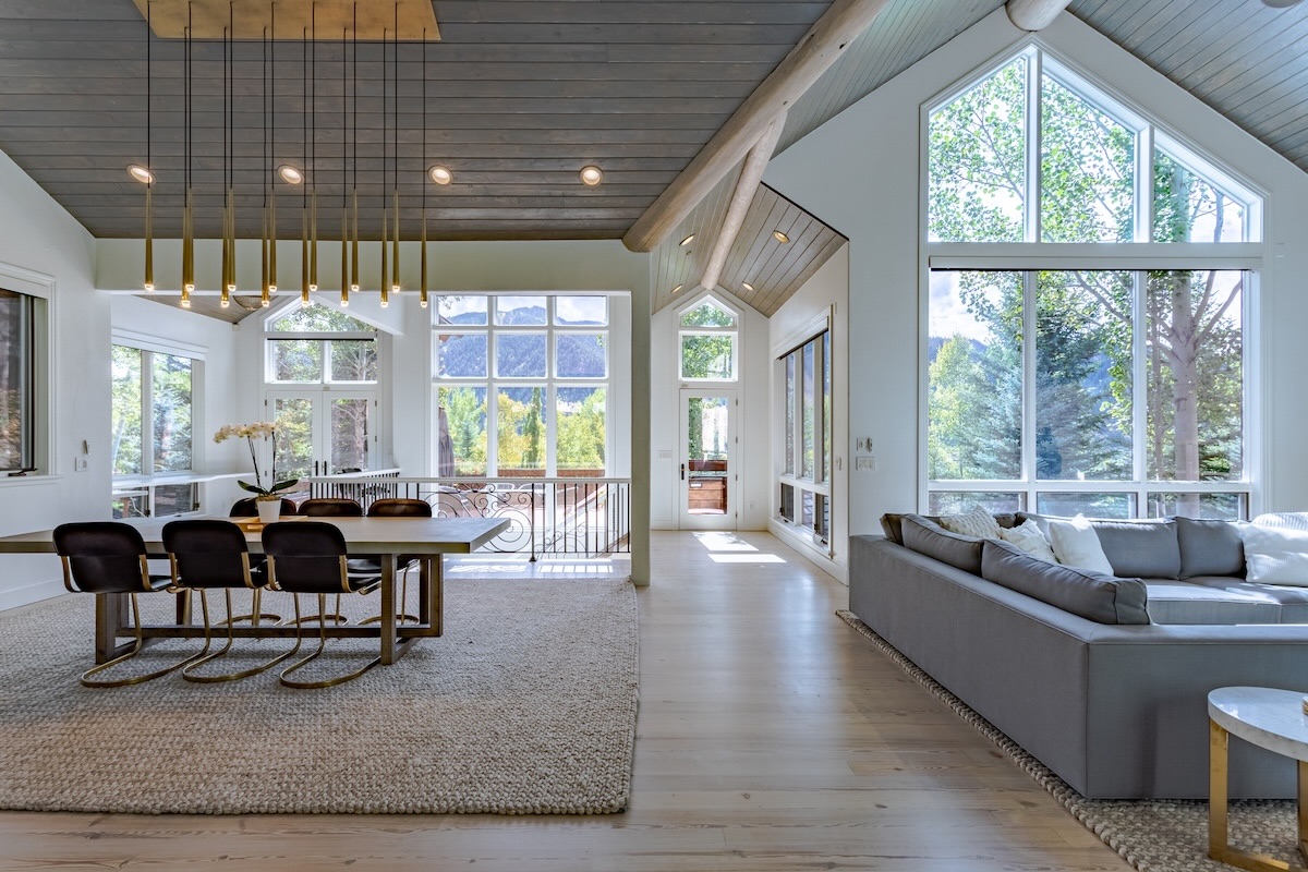 Aspen vacation rentals great room with modern luxury interior